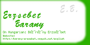 erzsebet barany business card